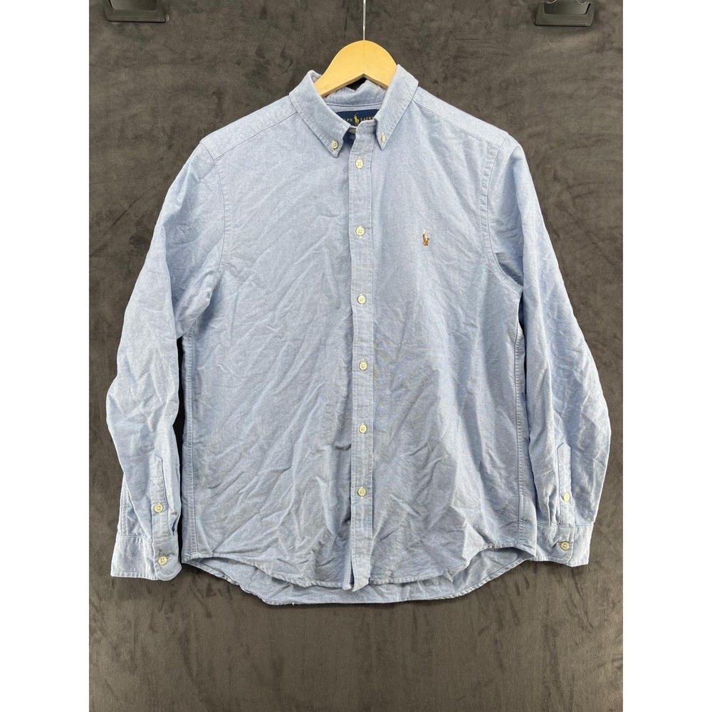 Polo Ralph Lauren Boys XL 18-20 Light Blue Cotton Oxford Button Down Shirt